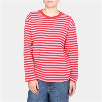 Grunt Fiona LS Stripe Tee Bright Red